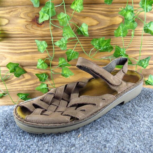Naot Women's Ankle Strap Brown Leather Sz 8‎ Medium Used 2025 - Picture 1 of 6